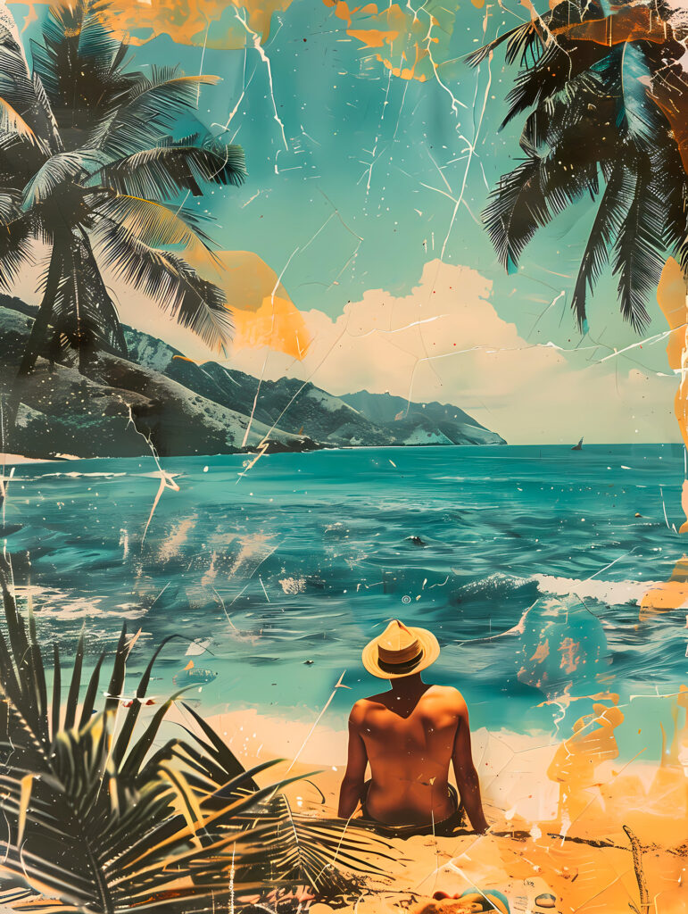 arte retro playa